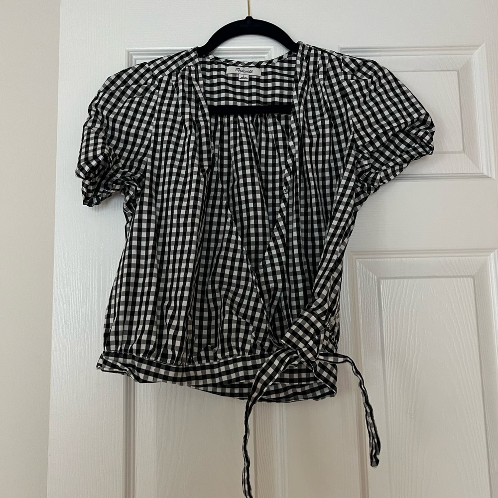 Madewell gingham top. Size small.